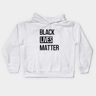 Black Lives Matter Black and white Kids Hoodie